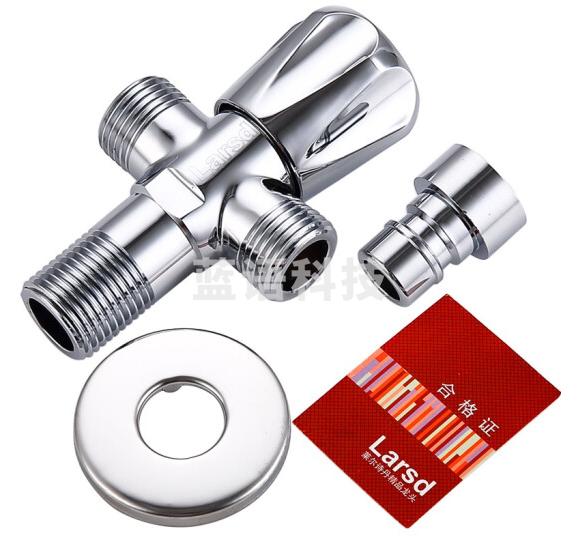 双用角阀 一进二出三通角阀 全铜