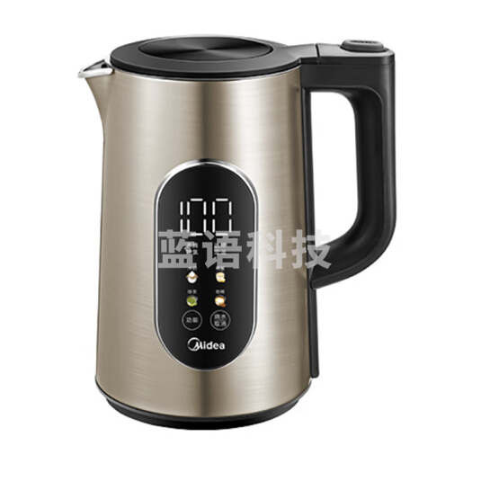 美的（Midea）电热水壶烧水壶保温热水壶1.5L大屏温显5段控温沸腾除氯316不锈钢  MK-SEK1511 货号：JC