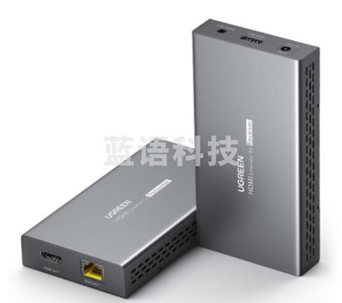 绿联(UGREEN)CM411 HDMI 2.0单网线延长器 带音频分离120米