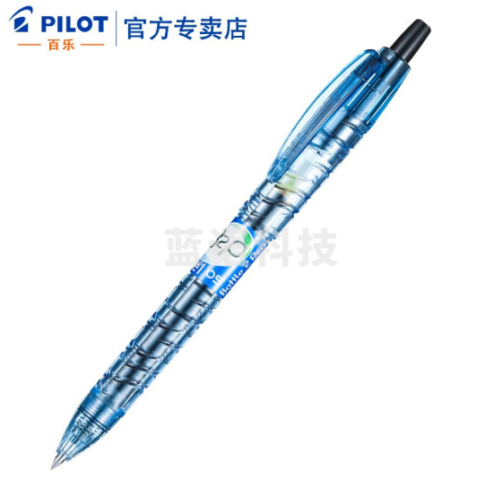 百乐(PILOT)中性笔 0.5 mm宝特瓶制环保大容量水笔BL-B2P-5 黑色 5支装