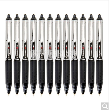 百乐BXRT-V5按动针管中性笔签字笔水笔 黑色 0.5mm 12支装