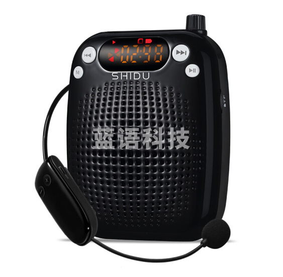 十度 S20UHF 无线便携扩音器 小蜜蜂教师专用腰挂大功率教学(经典黑 海洋蓝 玫瑰红三色可选)头戴版