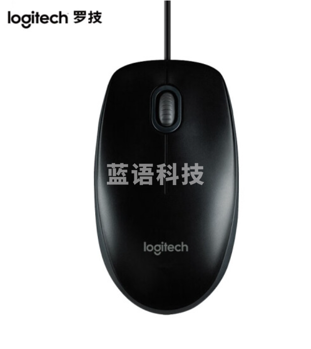 罗技(Logitech)B100企业版 鼠标 有线鼠标 办公鼠标 对称鼠标 黑色