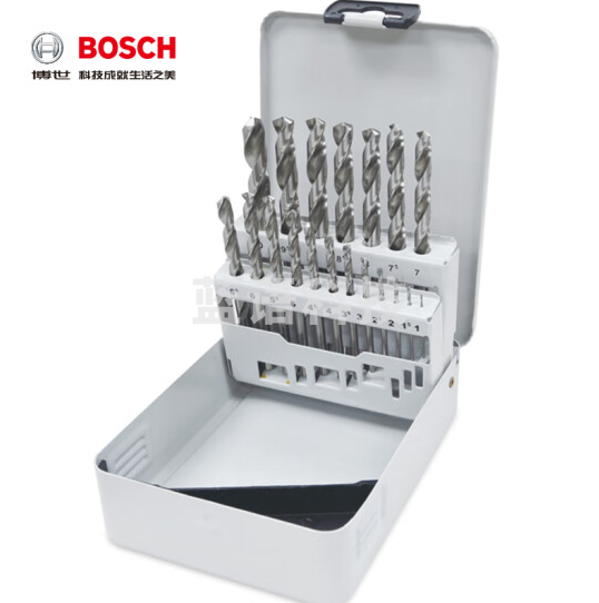 博世(BOSCH)HSS-G直柄磨制金属麻花钻头系列套装 19支装
