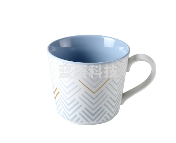 佳佰 陶瓷水杯 咖啡杯牛奶杯 几何纹马克杯