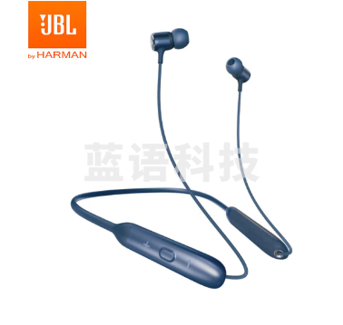 JBL LIVE 220BT 颈挂式无线蓝牙耳机 入耳式耳机+运动耳机 跑步磁吸式带麦 手机通用 冰湖蓝