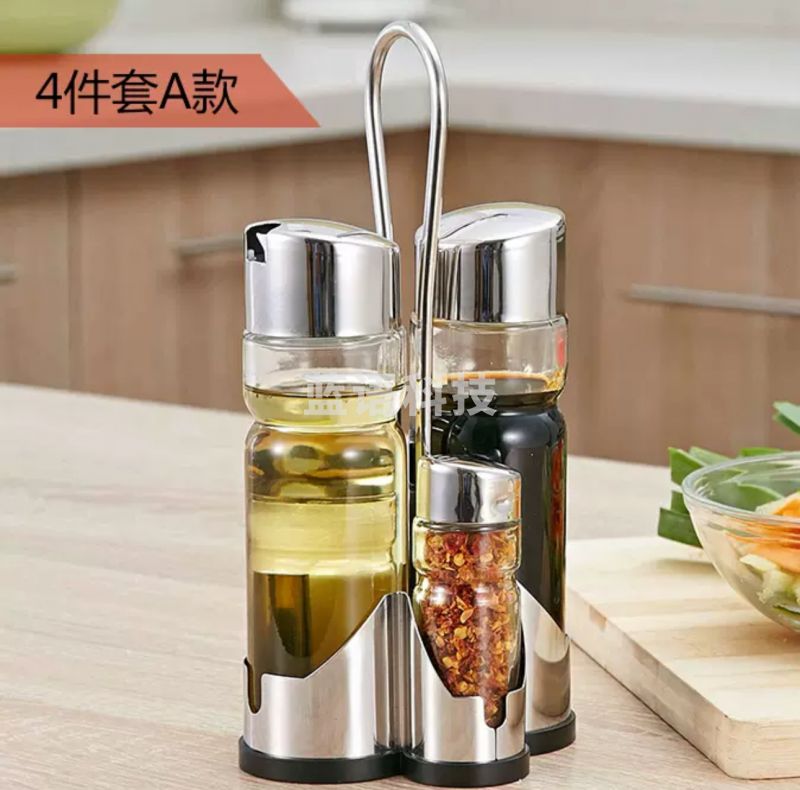 巨联   油醋瓶调味罐套装 两个油瓶  两个粉瓶  货号：JC