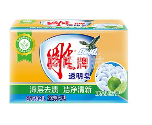 雕牌 202g 净爽青柠透明皂 2块装