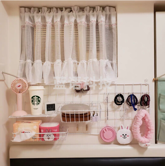 实木网格展示  宽50*高115三块装带轮子   货号：LJ