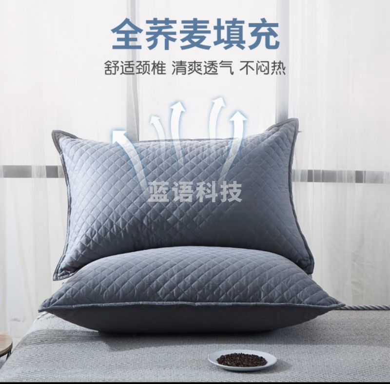 荞麦枕头 荞麦皮枕头   货号：JC