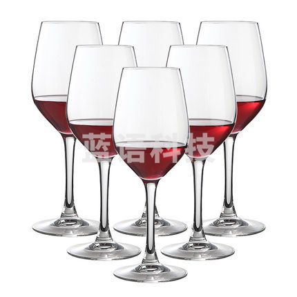 水晶红酒杯 高脚杯  葡萄酒杯  450ml*6个