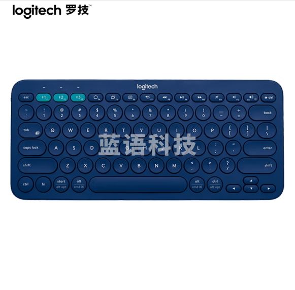 罗技（Logitech）K380 键盘 无线蓝牙键盘 办公键盘 女性 便携 超薄键盘 笔记本键盘  蓝色