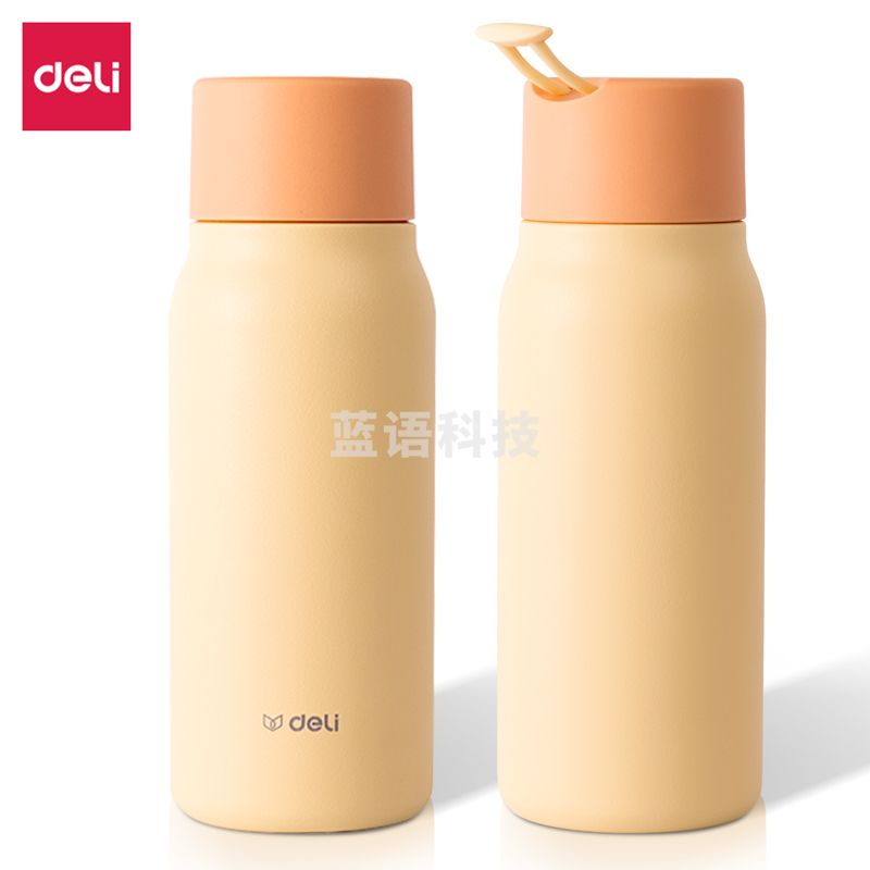 得力(deli) LL606-FYW时尚保温杯(350ml)(黄)(个)