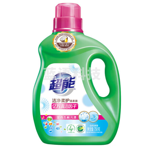超能 洁净柔护洗衣液 鲜艳亮丽750g瓶装