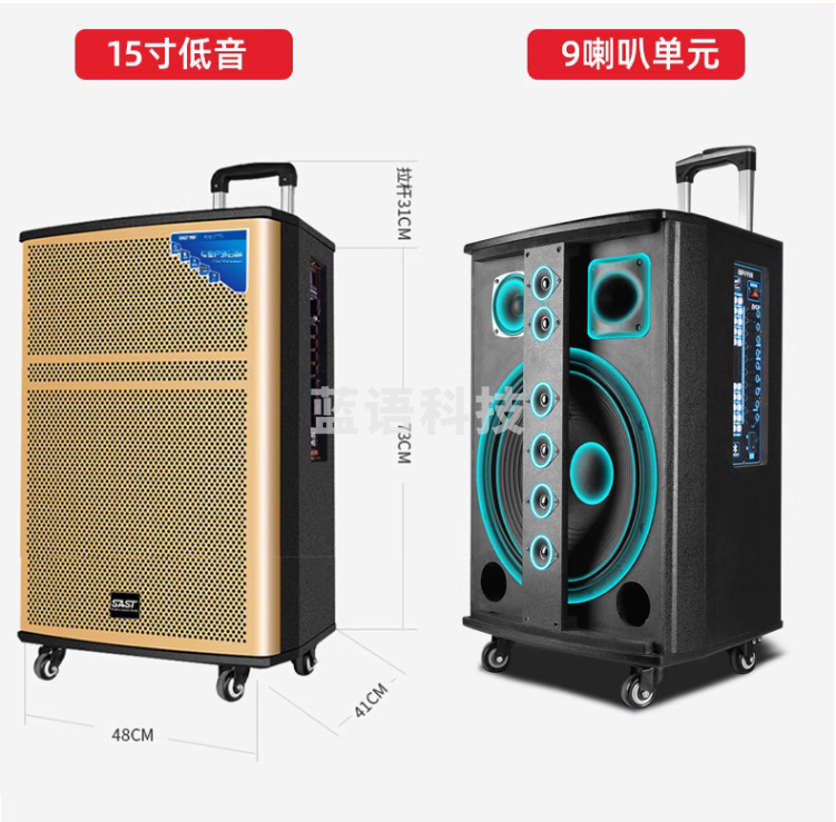 先科   户外音响 拉杆音箱  WD-15   货号：YC