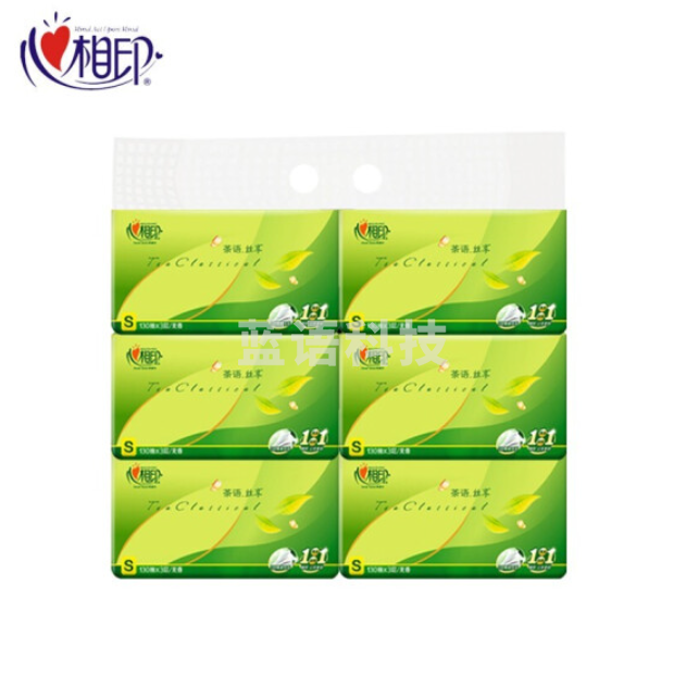 心相印 抽纸茶语系列 S码纸巾三层130抽 6包/提