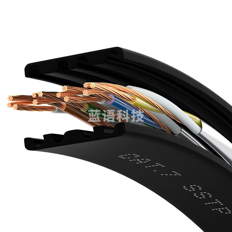 山泽(SAMZHE)七类CAT7类扁平网线镀金屏蔽双绞网络连接线电脑网络跳线7类成品网线黑色10米CAT-710C