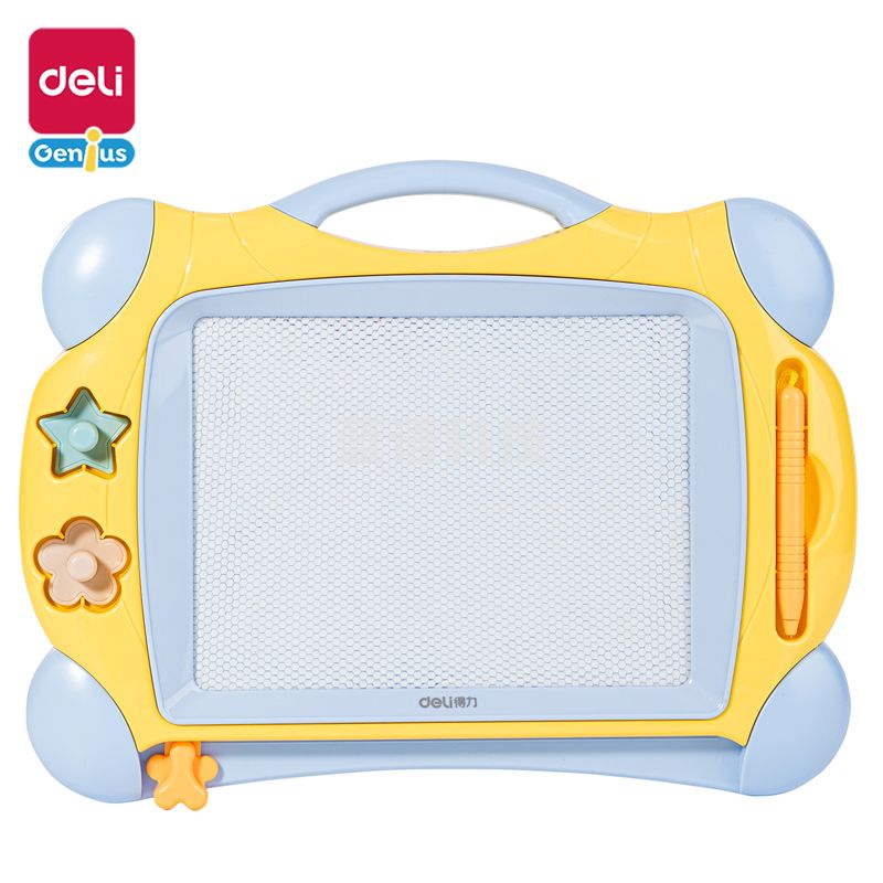 得力50302儿童磁性画板(黄色) 学习画画书写 325*254mm(黄色)(个)