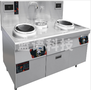 金百川 电磁灶炒菜灶 单炒单尾 15KW*2 凹面电炒炉