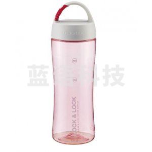 乐扣乐扣 LOCK&amp;LOCK HLC801TP 运动型塑料水杯 便携挂钩内置茶网 500ml 粉色