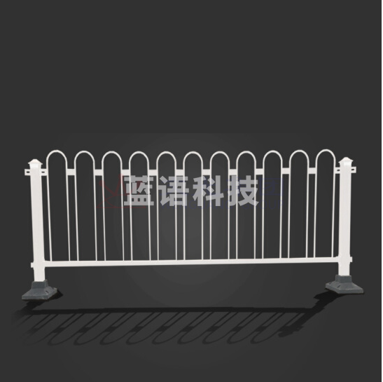 公路U型围栏 栏杆 马路人行道防撞隔离栏 高1.2 宽3米材质：钢筋/实心（含底座）