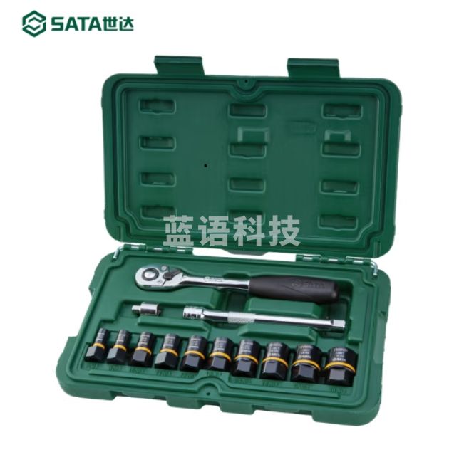 世达 09137 打滑螺栓拆卸套筒6.3x10MM拆卸套筒组套13件套