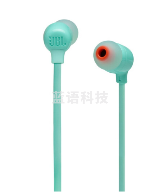 JBL TUNE125BT 颈挂式无线蓝牙耳机 半入耳式通话跑步运动耳机 带麦线控音乐耳机 珊瑚绿