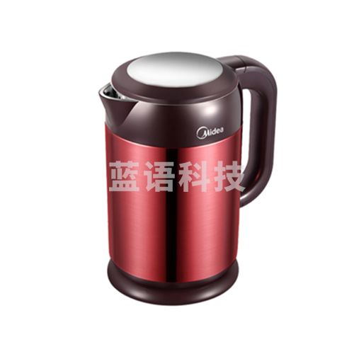 美的(Midea)MK-HJ1708 电热水壶 双层防烫304不锈钢 1.7L容量烧水壶