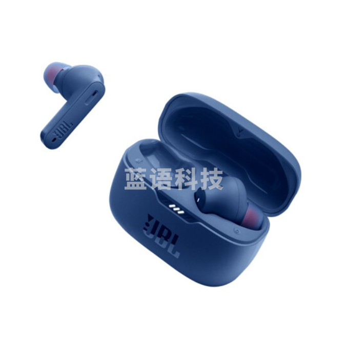 JBL T230NC TWS 真无线主动降噪蓝牙耳机 入耳式耳机防水防汗苹果安卓通用 手机带麦游戏耳机 靛蓝