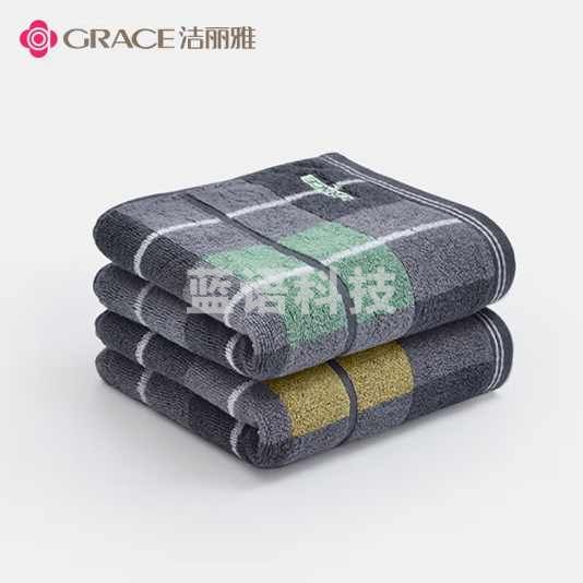 洁丽雅(Grace)新疆棉毛巾单条装 74*34cm(单拍10条起)