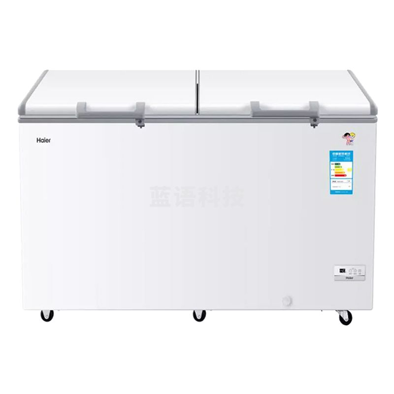 海尔 冰柜大容量429L零下-40℃ 超低温带锁带脚轮冷藏冷冻海鲜深冷柜
