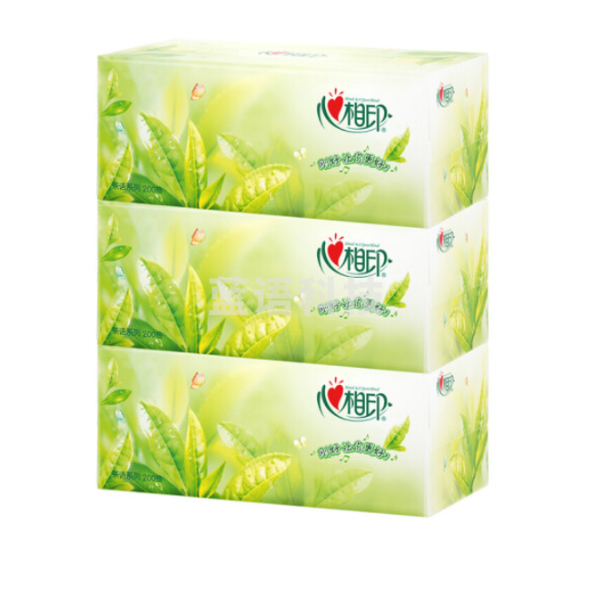 心相印 茶语系列 原木抽纸 H200 2层 200抽/盒 3盒/提 一提装