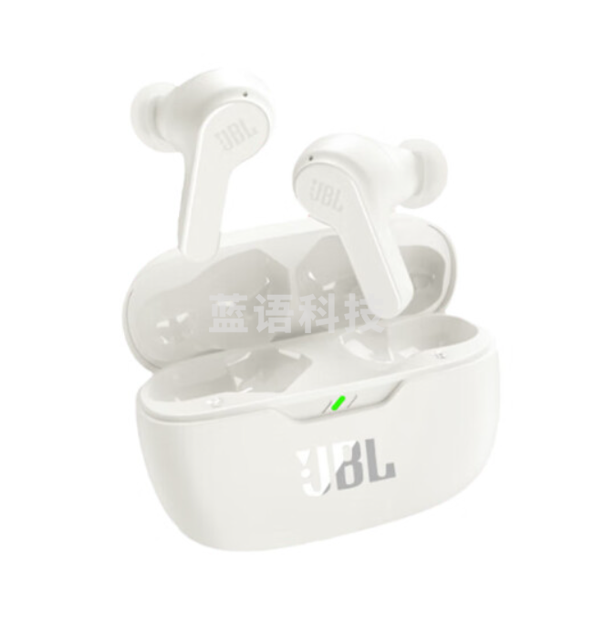 JBL WAVE BEAM 真无线蓝牙耳机 半入耳式音乐耳机 通话降噪 运动防水防尘 象牙白