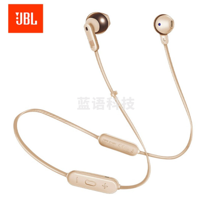 JBL TUNE215BT 无线蓝牙耳机 半入耳式运动耳麦 蓝牙5.0 Type-C极速充电 长续航 苹果安卓耳机 暮光金