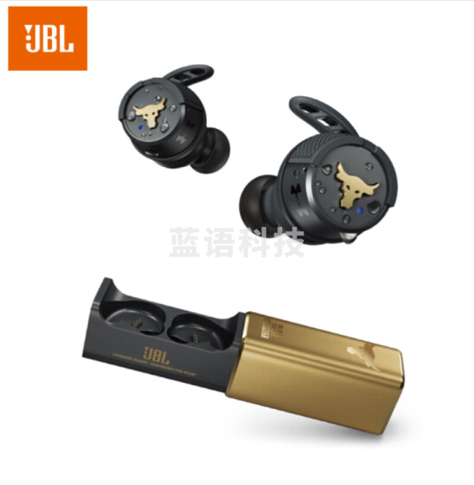 JBL FLASH rock 蓝牙耳机无线运动耳机防水防汗苹果华为安卓通用 安德玛联名 金色