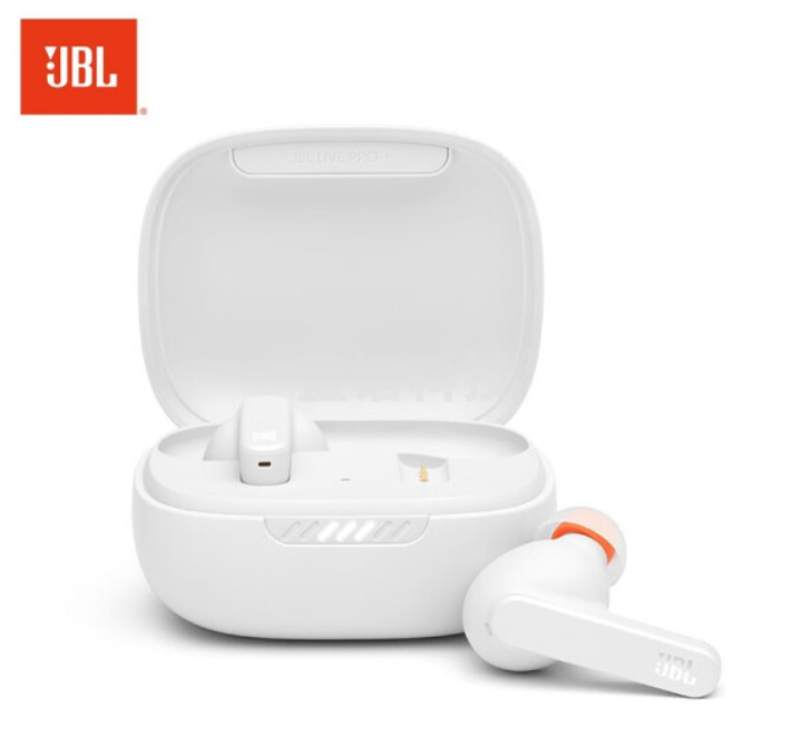 JBL LIVE PRO+白色 真无线蓝牙耳机 入耳式ANC数字降噪商务通话耳麦 防水防汗 无线充电 苹果安卓华为通用