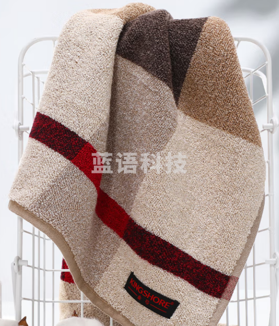 金号纯棉毛巾 加厚吸水简约格调洗脸巾 长绒棉A类面巾成人家用 棕色1条装117g/条74*34cm