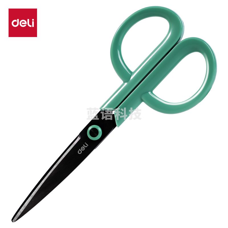 得力(deli)175mm东方文彩剪刀 办公生活家用剪子 手工剪纸刀 办公用品 绿色DF301