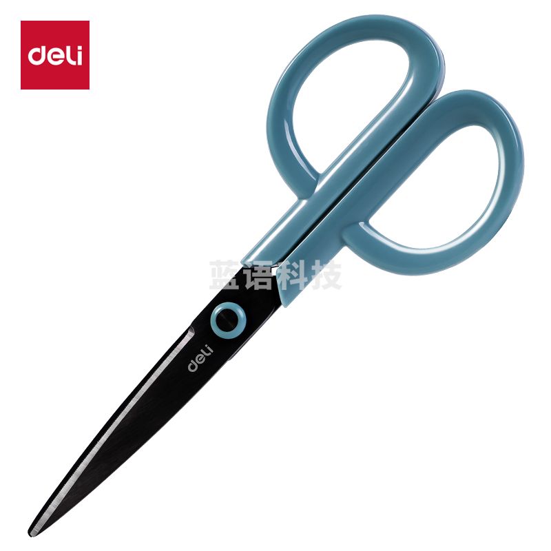得力(deli)175mm东方文彩剪刀 办公生活家用剪子 手工剪纸刀 办公用品 蓝色DF301
