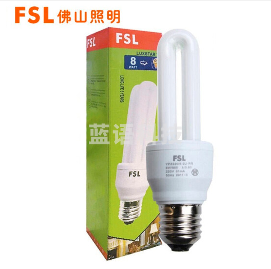 佛山 T4电子节能灯	8W(2U)E27/6500K 白光