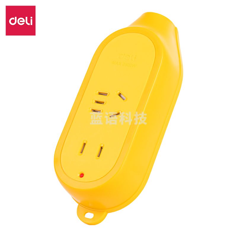 得力（deli）无线插座/插线板/插排摔不烂 插座新国标 【不含线】1+1组合孔插座 LV2011