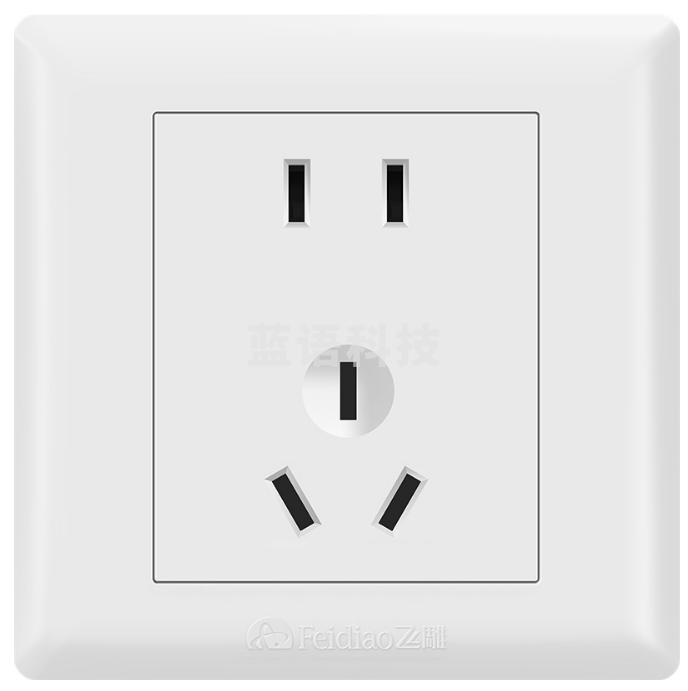 飞雕 10A五孔插座 86型面板插座墙壁开关插座