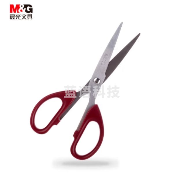 晨光160mm办公剪刀 中号手工剪纸刀  红色ASSN2248