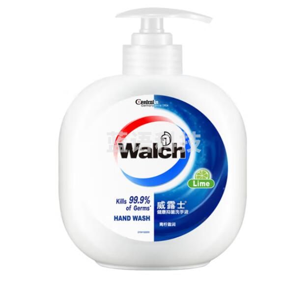 威露士(Walch)健康抑菌洗手液青柠盈润480ml 抑菌99.9% 泡沫细腻易冲洗