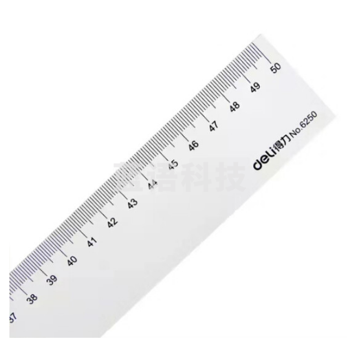 得力  （deli ） 6250 塑料直尺  50cm