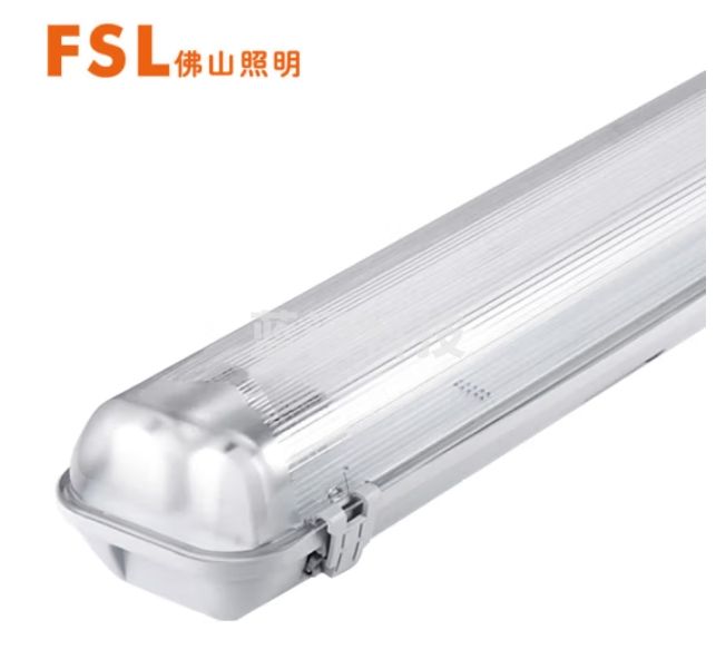 佛山照明LED三防灯支架T8双管带罩防水防蚊虫防尘 不含灯管 1.2米