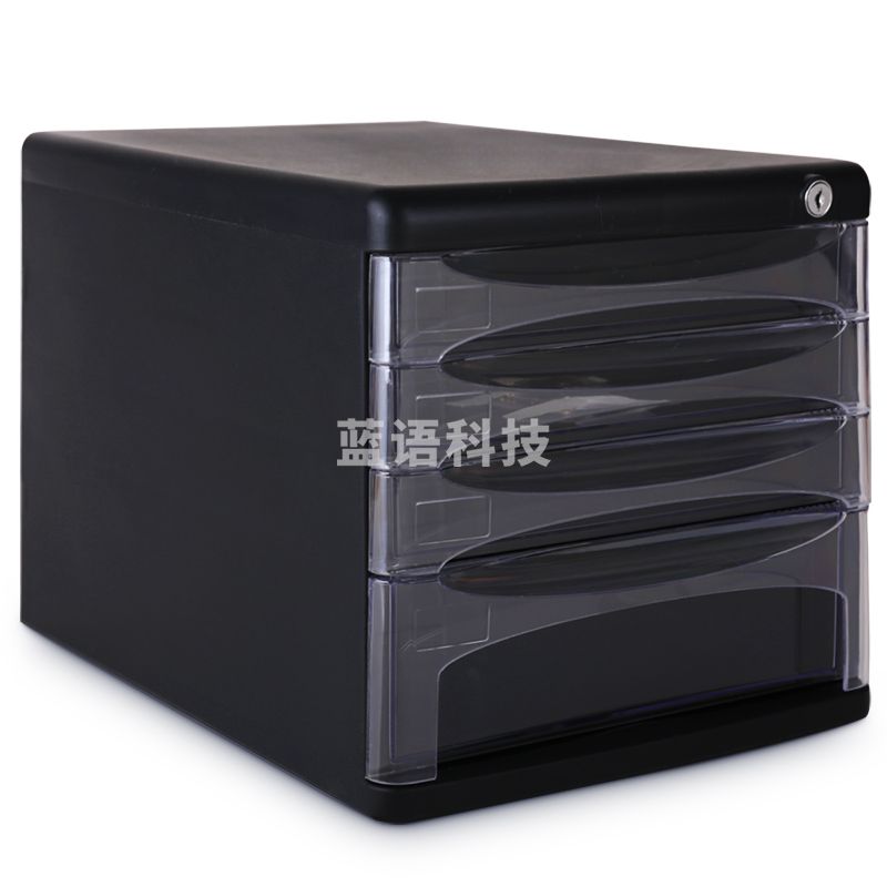 得力 9794 四层桌面文件整理收纳 361ｘ271ｘ260mm (黑)(只)