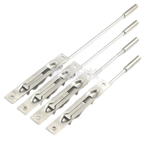 不锈钢加厚上下暗装门扣 不锈钢暗藏插销 货号：JC