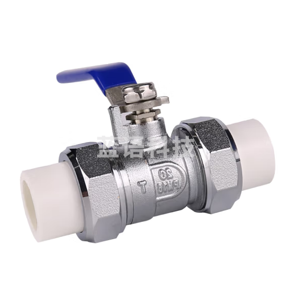 PPR球阀 DN50 双活接热熔水管阀门  货号;JC