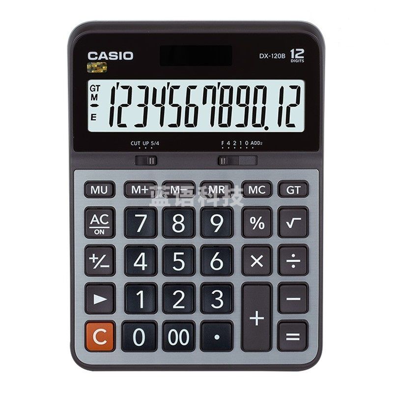 卡西欧 DX-120B 常规计算器 灰色 1台
